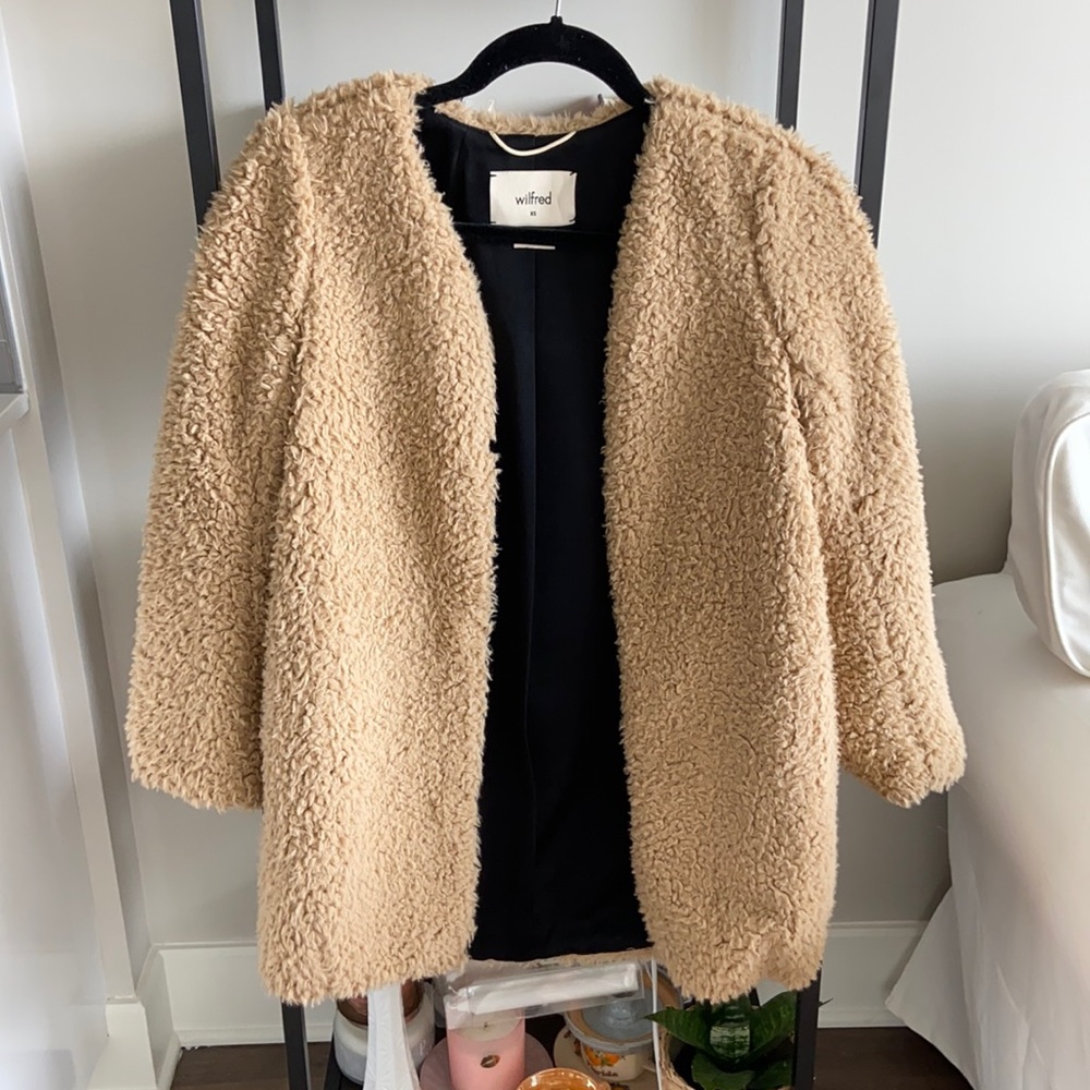 Wilfred camel coloured teddy jacket